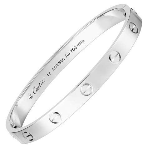 cartier love white gold|cartier love bracelet gold weight.